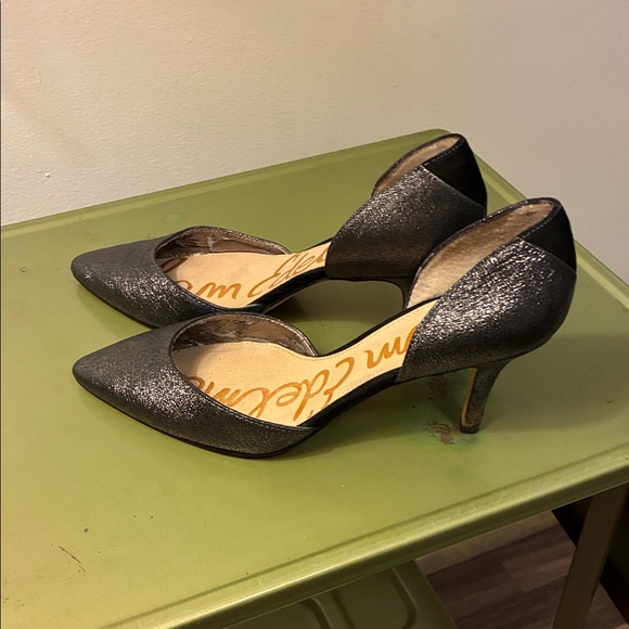 Sam Edelman Black Pointed Toe Kitten Heels - Picture 10 of 11